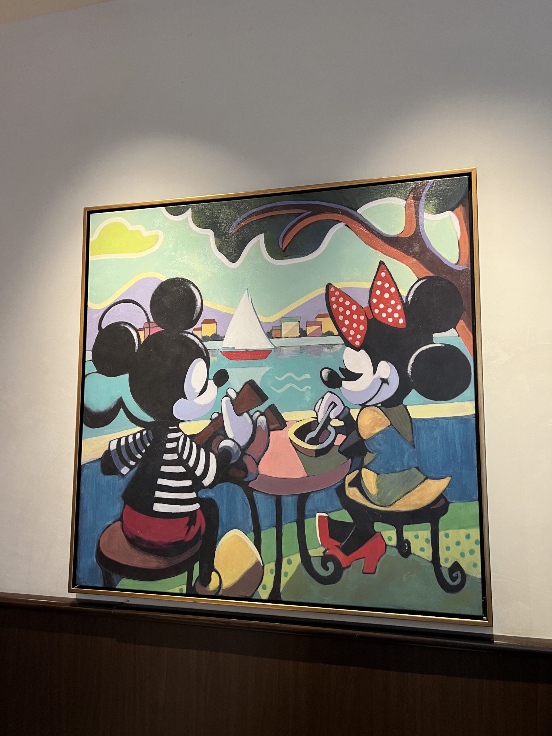 ミッキーとミニーの絵画