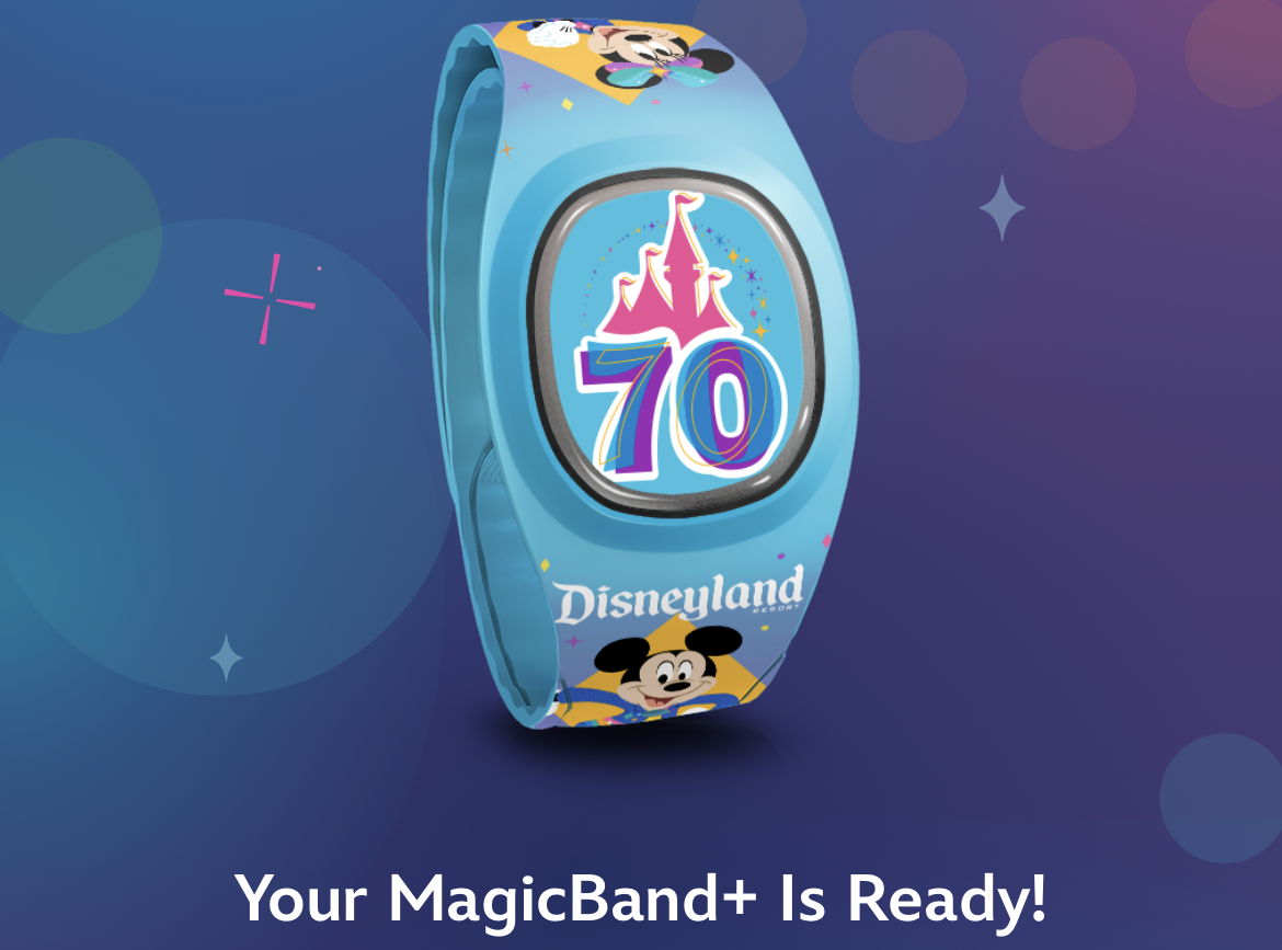 MagicBand+の登録完了(Your MagicBand+ Is Ready!)を示す画面